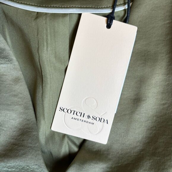 Scotch And Soda Vest Womens Size Large High Neck Martini Olive Green NEW W TAGS - Picture 2 of 10